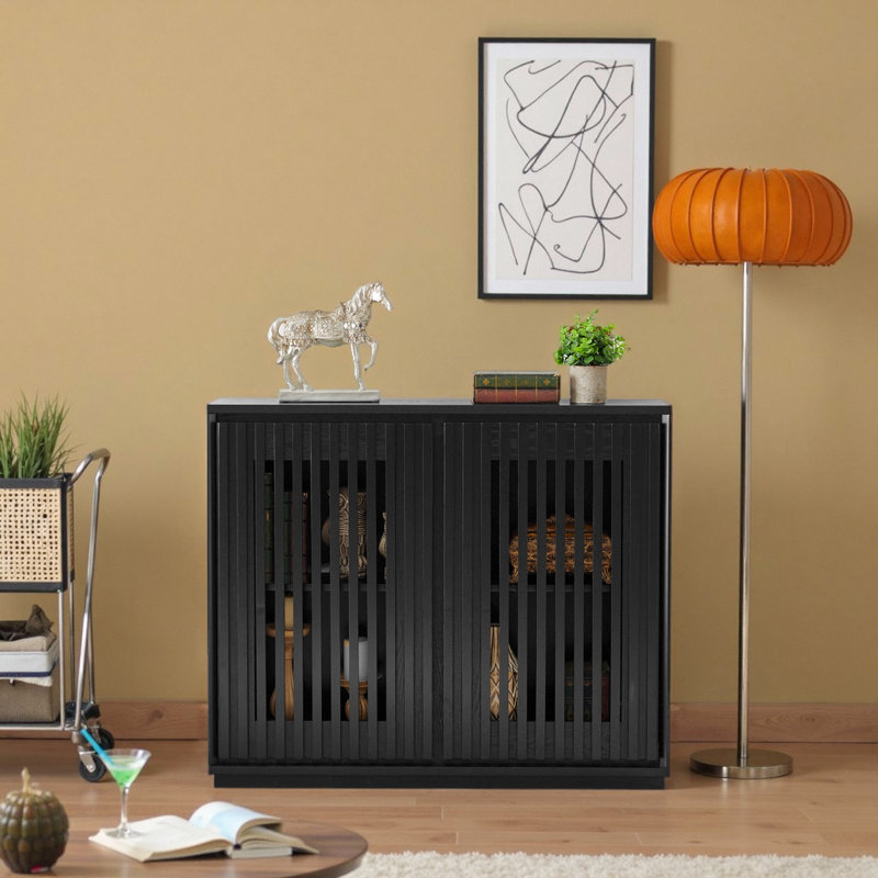 Buffet Mid-Century, H 32,5 po x l 39 po x P 9,25 po, Black 1