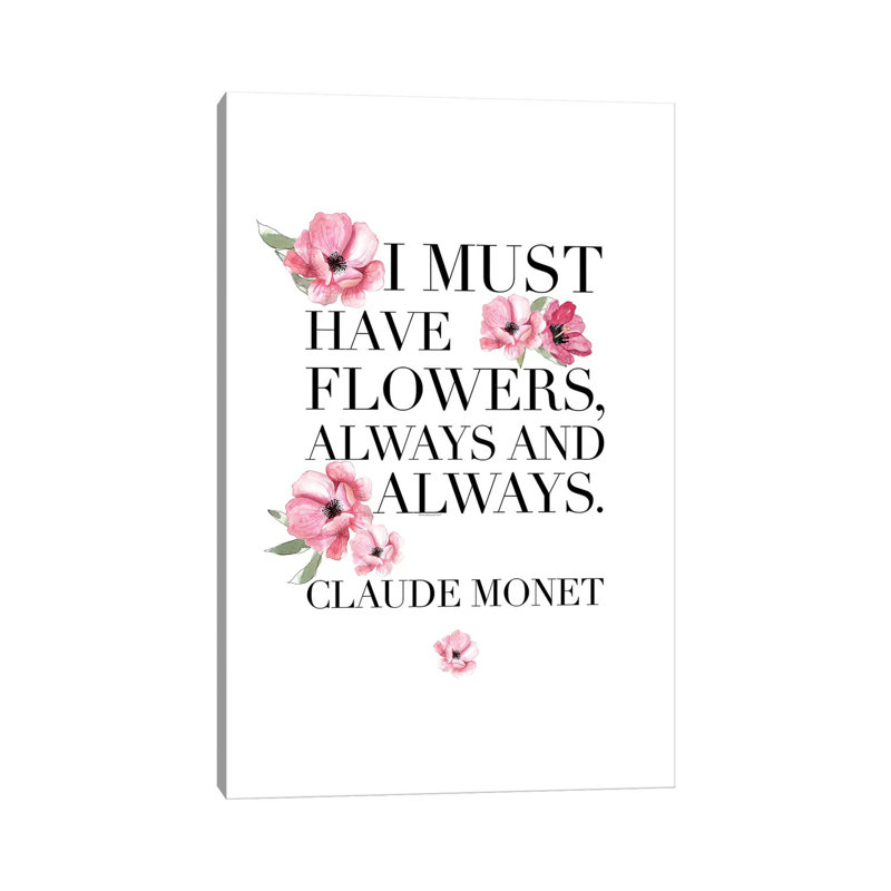 I Must Have Flowers by Mercedes Lopez Charro - Print on Canvas, 101.6 cm H x 66.04 cm W x 1.91 cm D, Wrapped Canvas