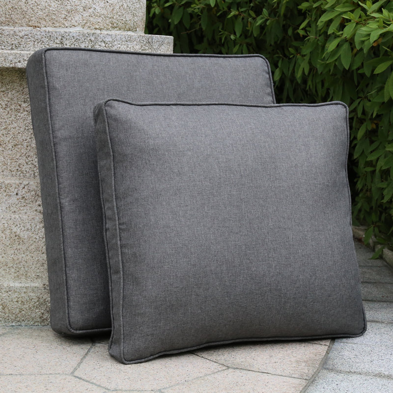 Outdoor 4'' Seat / Back Cushion, Dark Gray