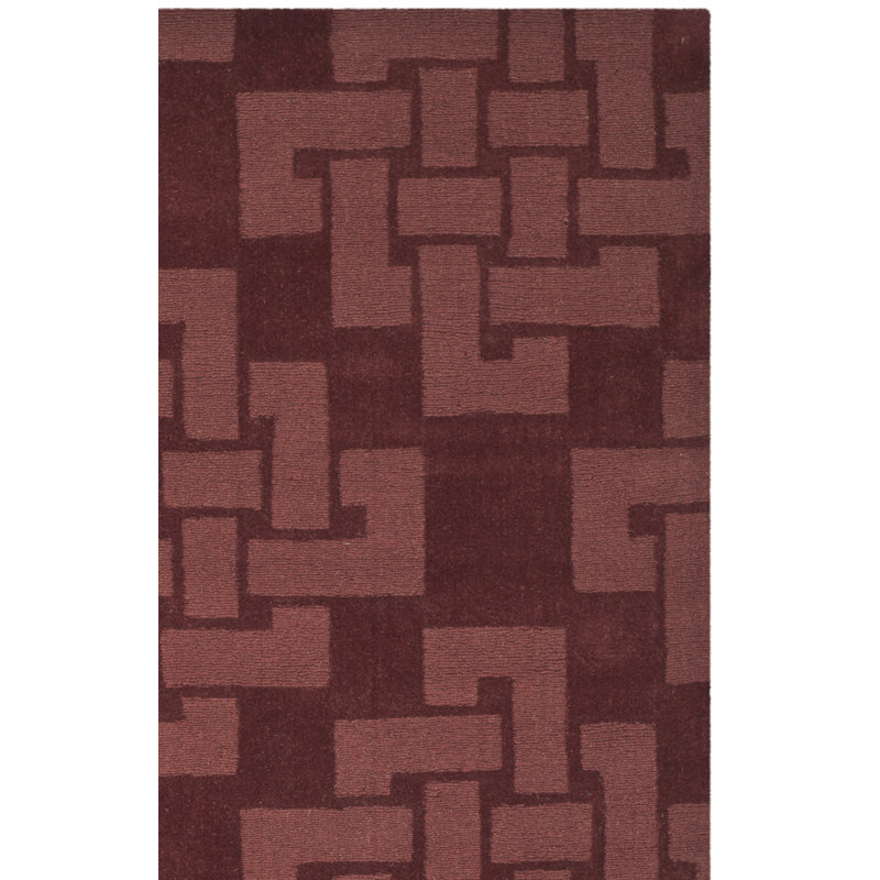 Andria Hand Tufted Wool Pile Geometric Rug, Runner 2'3" x 8'