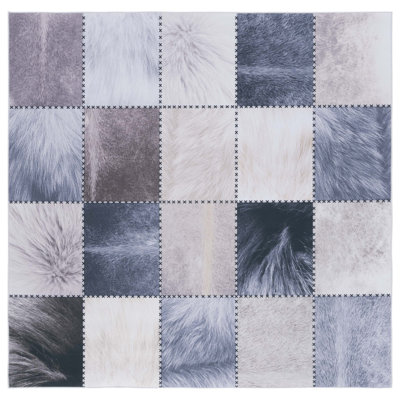 Tapis géométrique beige / gris