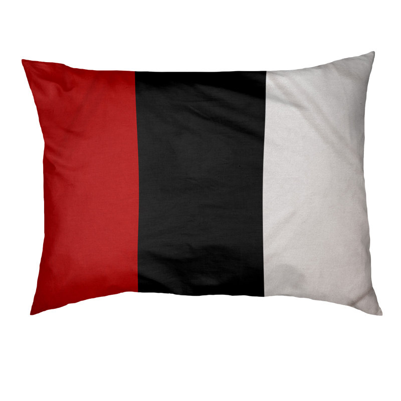 Coussin Colorado, Moyen (l 28 po x P 18 po x H 6 po), Rouge / milieu noir