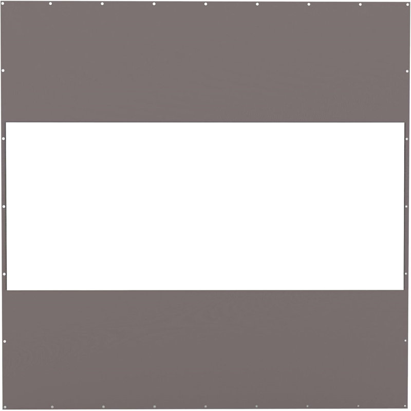 Rideau transparent d'extérieur robuste, H 118,9 po x l 118,9 po, Gris / Blanc