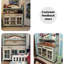 Buffet moderne en bois massif bleu-705491851