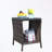 Square shape Coffee Table with tempered glass and shelf