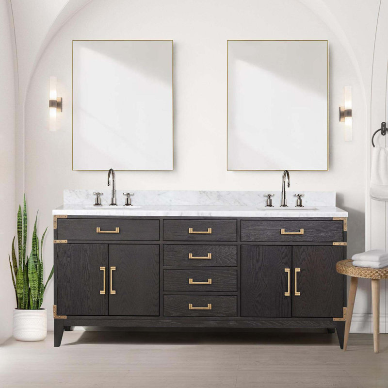 Meuble-lavabo double avec miroirs