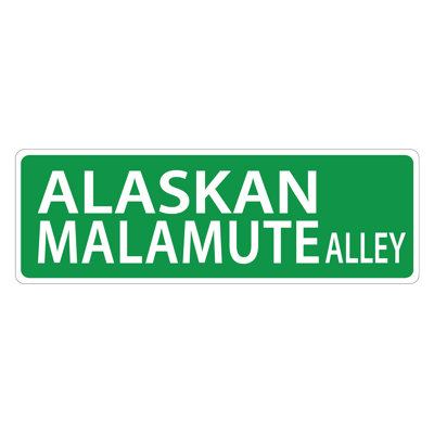 Plaque de rue suspendue Malamute d'Alaska