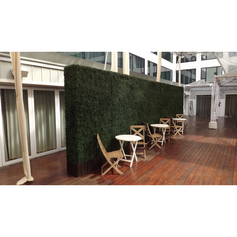 50cm Dark Green Faux Boxwood Hedge Panels