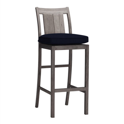 Croquet 24.5" Patio Bar Stool with Cushion