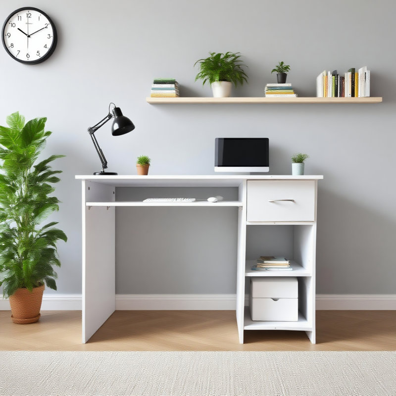 Bureau d'ordinateur avec plateau à clavier