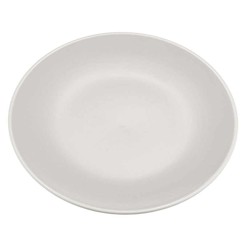 Set of Stoneware Dinner Plates, Beige