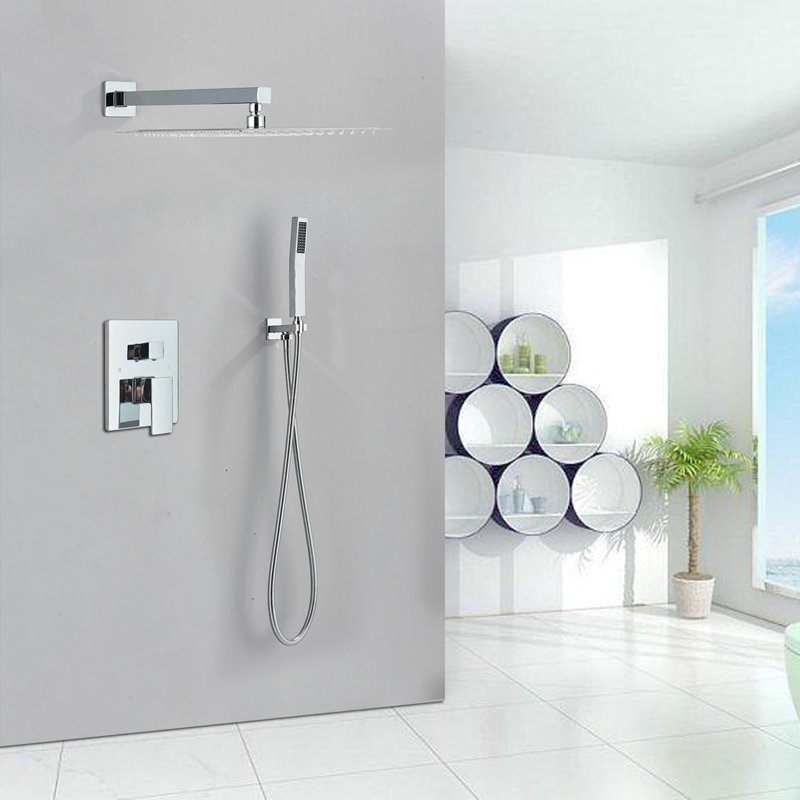 Robinet de douche de salle de bain avec soupape brute, Chrome chrome