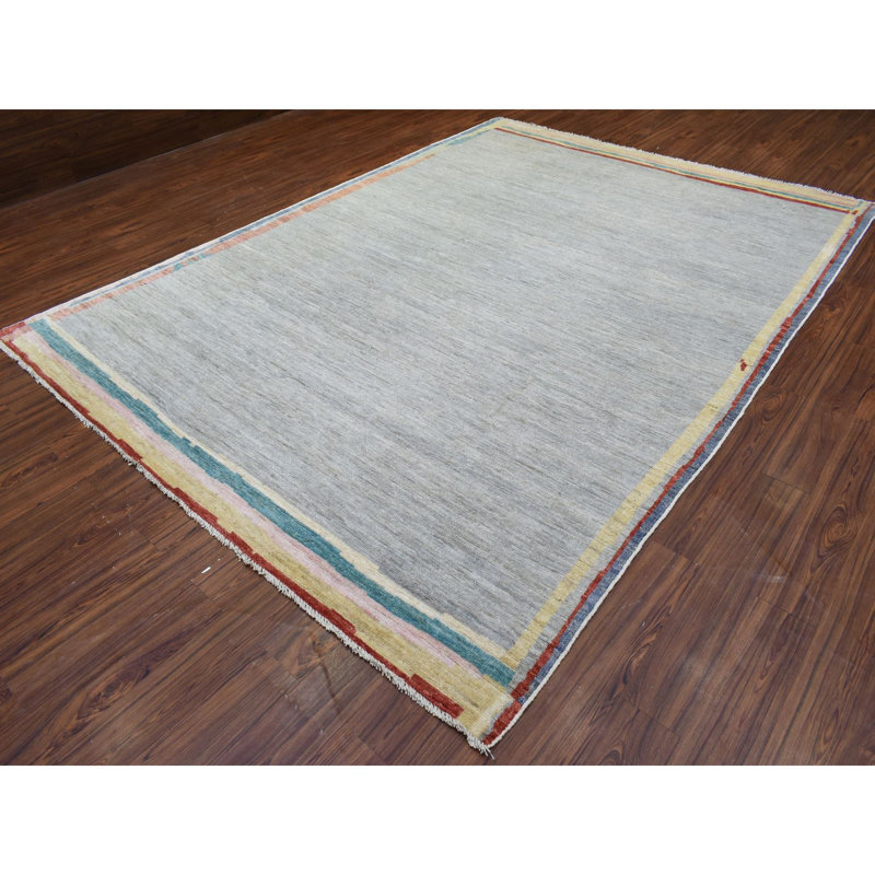 Tapis berbère marocain en laine douce noué à la main gris clair 8 pi 6 po x 11 pi 7 po 6F645F3279AA49129A16D6137DA3055B