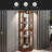 6 Shelf Corner Curio Display Cabinet With Lights, Mirrors And Adjustable Shelves(E26 Light Bulb Not Included)-1109104344