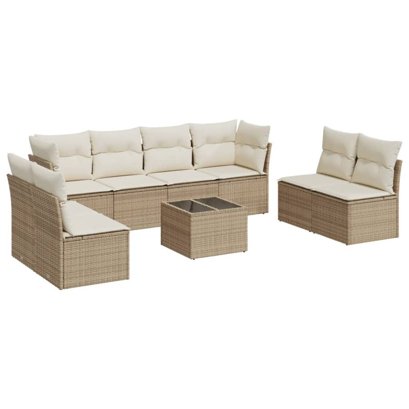 Ensemble de canapé de jardin, Sans objet, Beige
