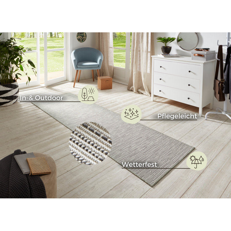 Flatweave Cream/Grey Rug, Runner 80 x 500 cm