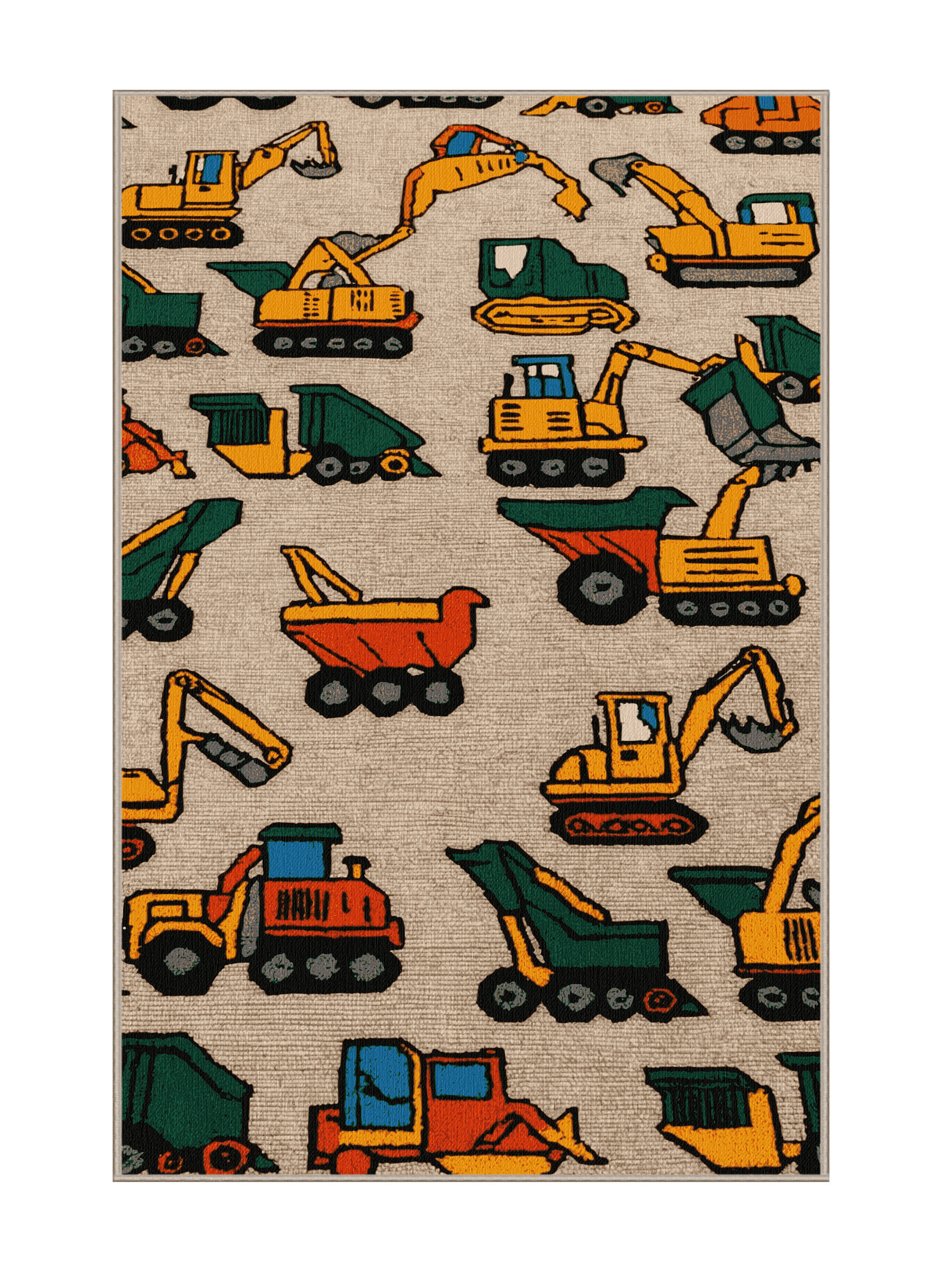 Transportation Rug Canora Grey Machine Washable Transportation Brown Area Rug | Wayfair