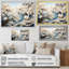 «White and Blue River Collage I», reproduction sur toile-1136787428-1136787431