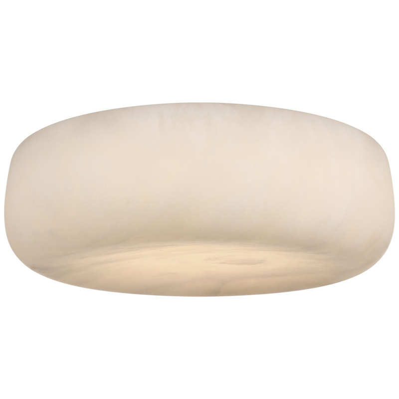 Kelly Wearstler Formosa 17" Flush Mount, Alabaster/Polished Nickel