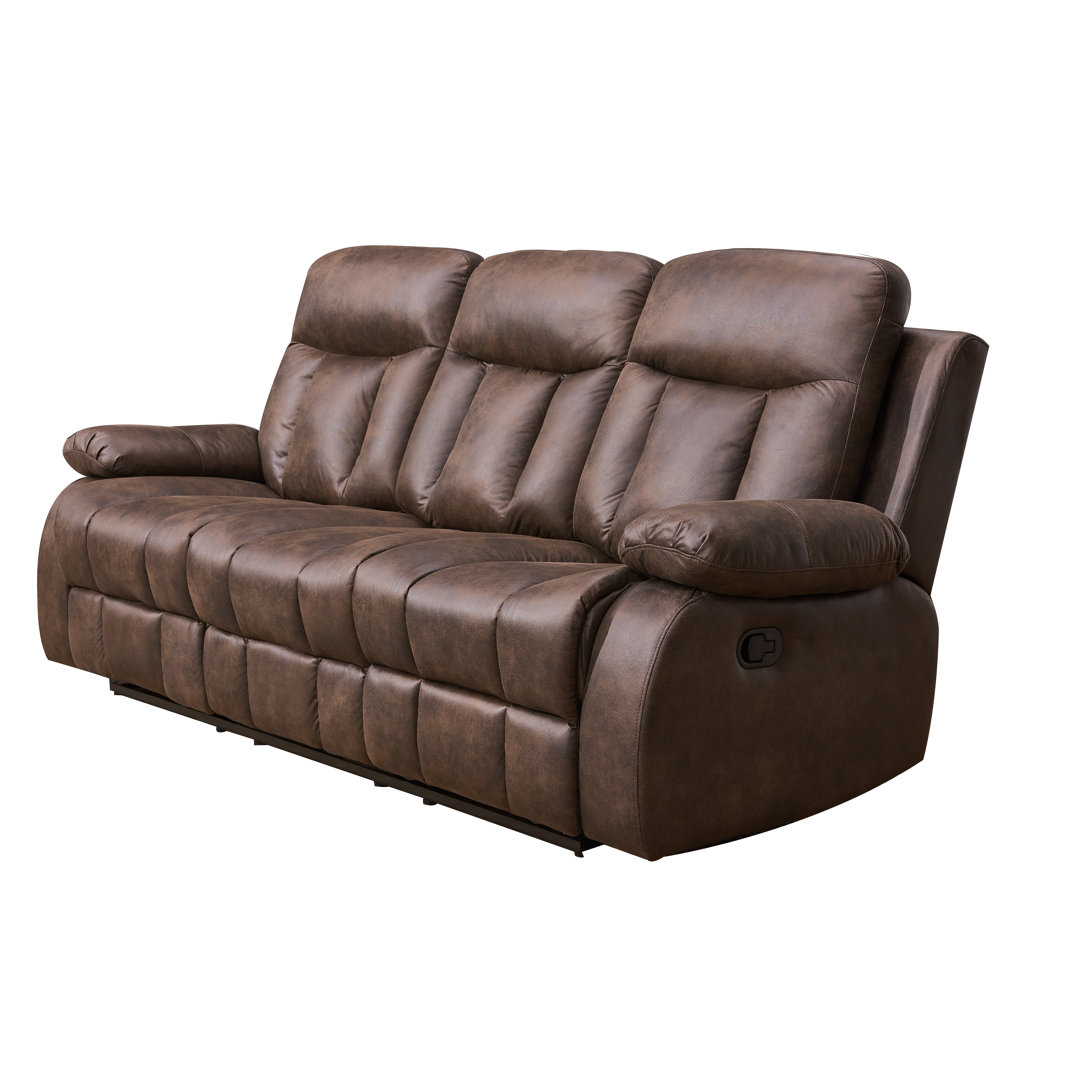 Gaviota 86.61'' Upholstered Reclining Sofa Red Barrel Studio®