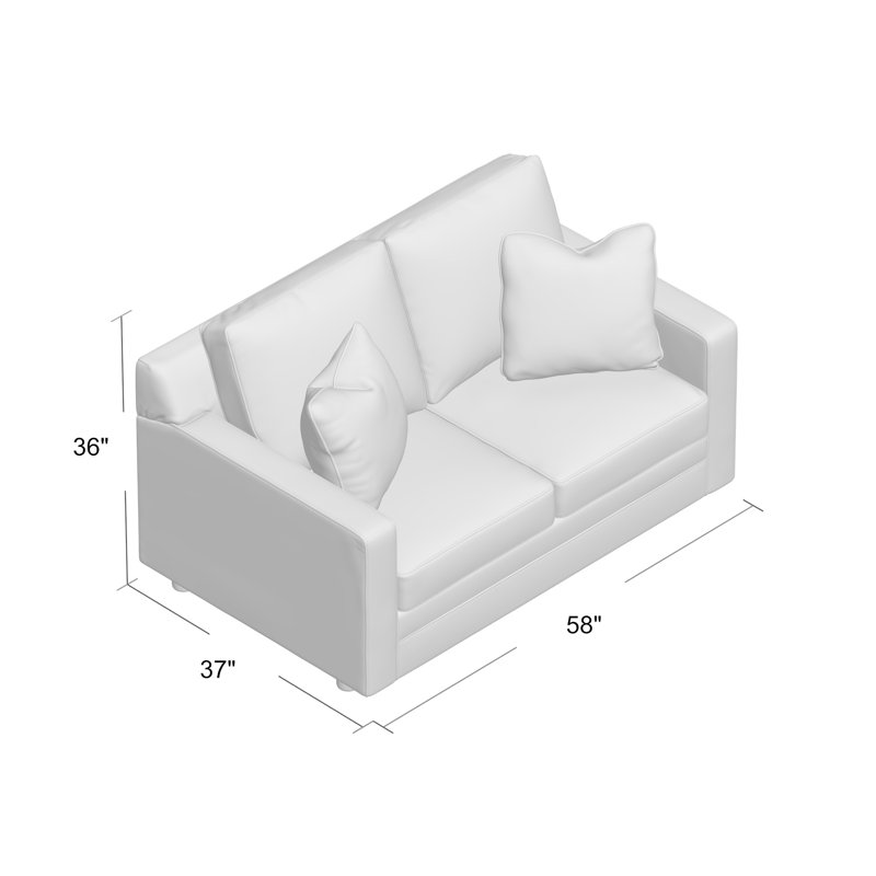 Aynar 58'' Upholstered Sleeper Sofa, Bayou Spray Canvas