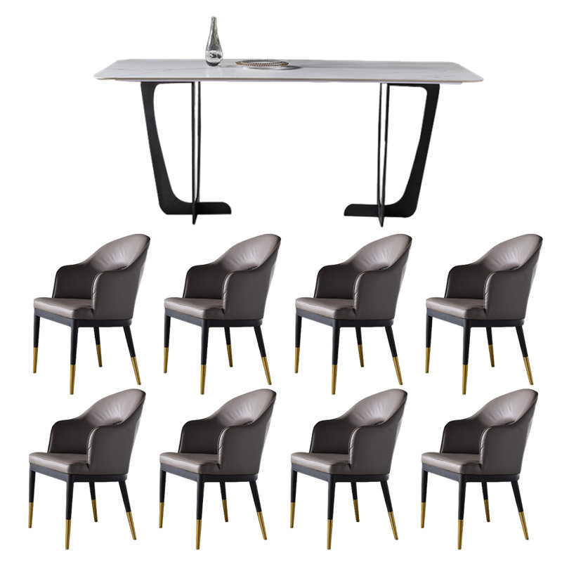 Ensemble de salle à manger rectangulaire moderne et minimaliste, H 29,5 po x L 70,8 po x l 35,4 po