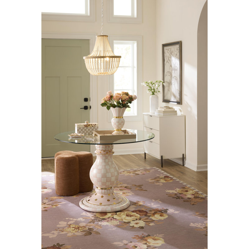 Wild Rose Washable Rug, Taupe, Rectangle 8' x 10'