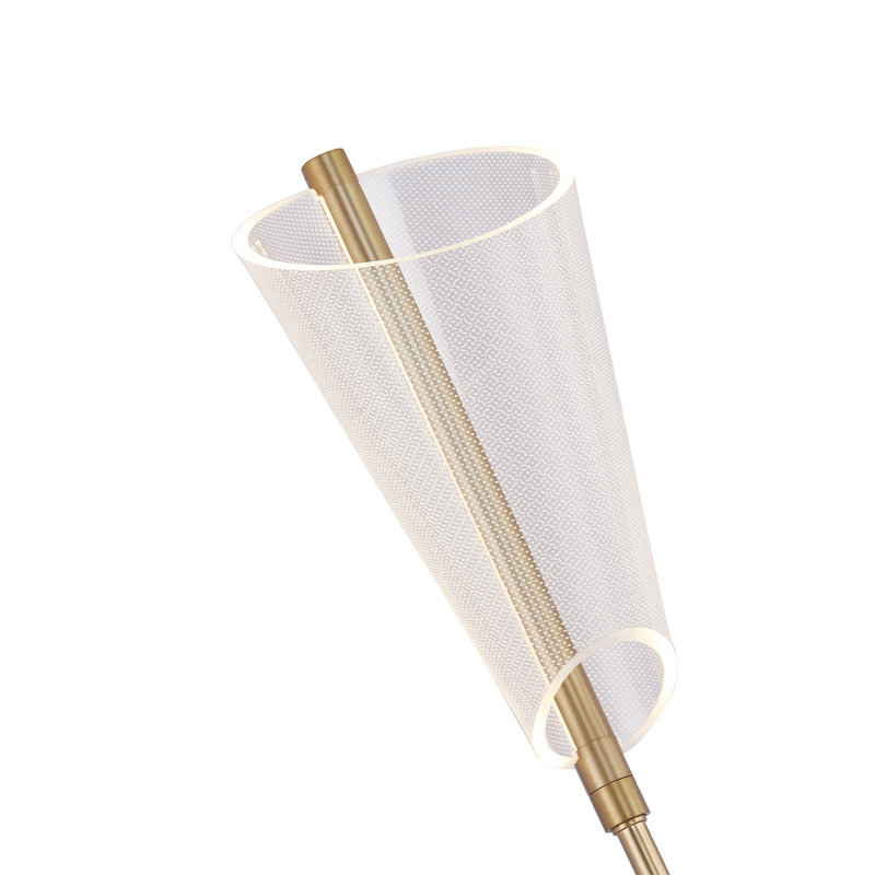 Mulberry 1 - Light LED Wallchiere, Brushed Gold/Light Guide