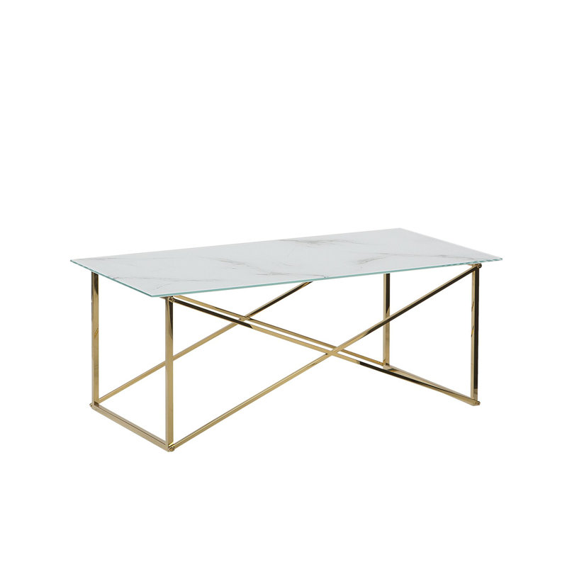 Nora Cross Legs Coffee Table, Gold