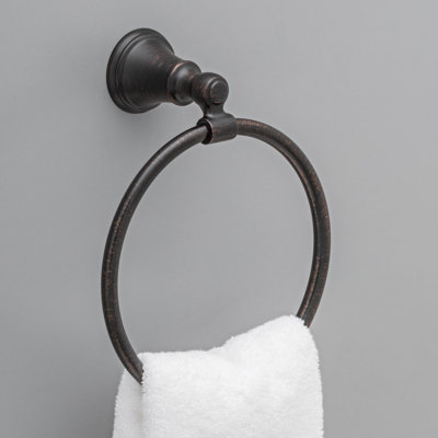 Woodhurst Wall Mount Round Closed Towel Ring Bath Hardware Accessory