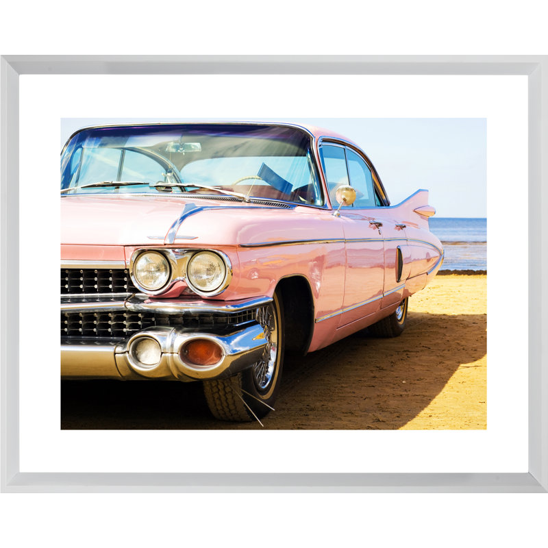 Pink Cadillac - Print on Wood