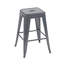 Tabouret à hauteur de comptoir 24 po, ensemble de 2 tabourets de bar en métal sans dossier, non empilable, amovible et facile à assembler, permettant d'économiser de l'espace pour un îlot de cuisine / bar / café / salle à manger (gris)-129691620-129691624-129691622