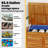 vidaXL Outdoor Storage Box 90 Gal, Deck Box, Acacia Wood with Water-Resistant Bag, Brown 59.1"x19.7"x22.0"