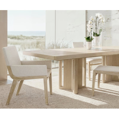 Asana 106 " with Solid Wood Base Dining Table