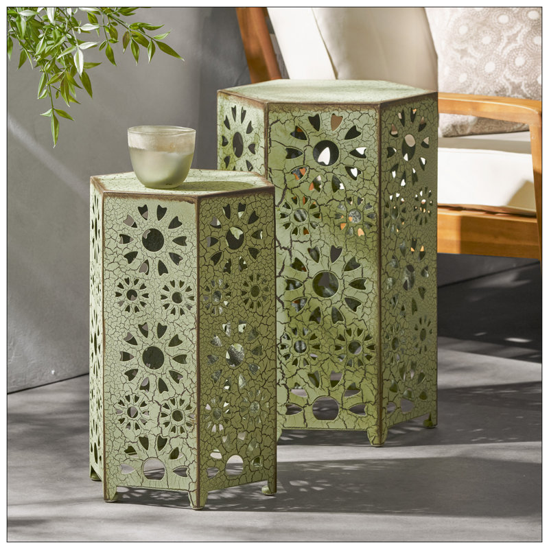 Outdoor ELIANA SIDE TABLE,2 PCS, Green