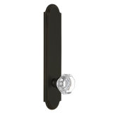 Grandeur Arc Tall Plate Privacy with Chambord Crystal Door Knob