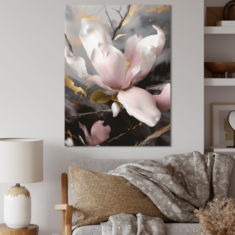 Rose magnifique Magnolias I - impression, H 32 po x l 24 po x P 1 po, Toile tendue