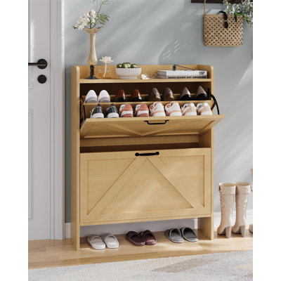 16 Pair Shoe Storage Cabinet