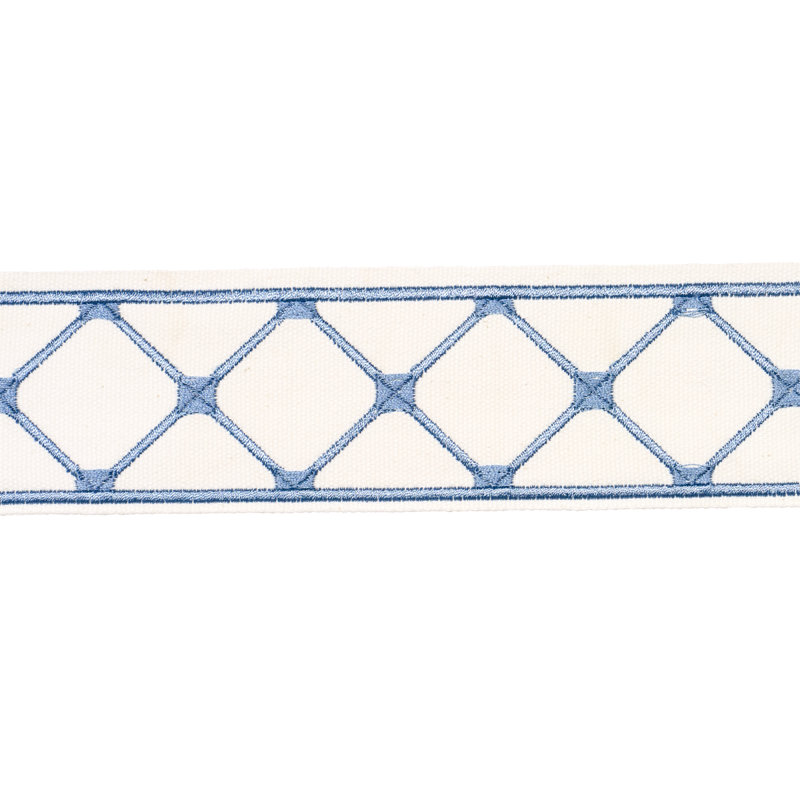 Schumacher X Paloma Contreras Parisian Bamboo Trim, Porcelain