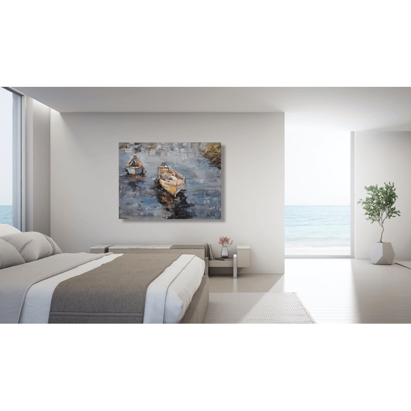 Patiently Waiting - Artist Enhanced Canvas Print, 20" H x 24" W x 1.5" D, White Framed Canvas
