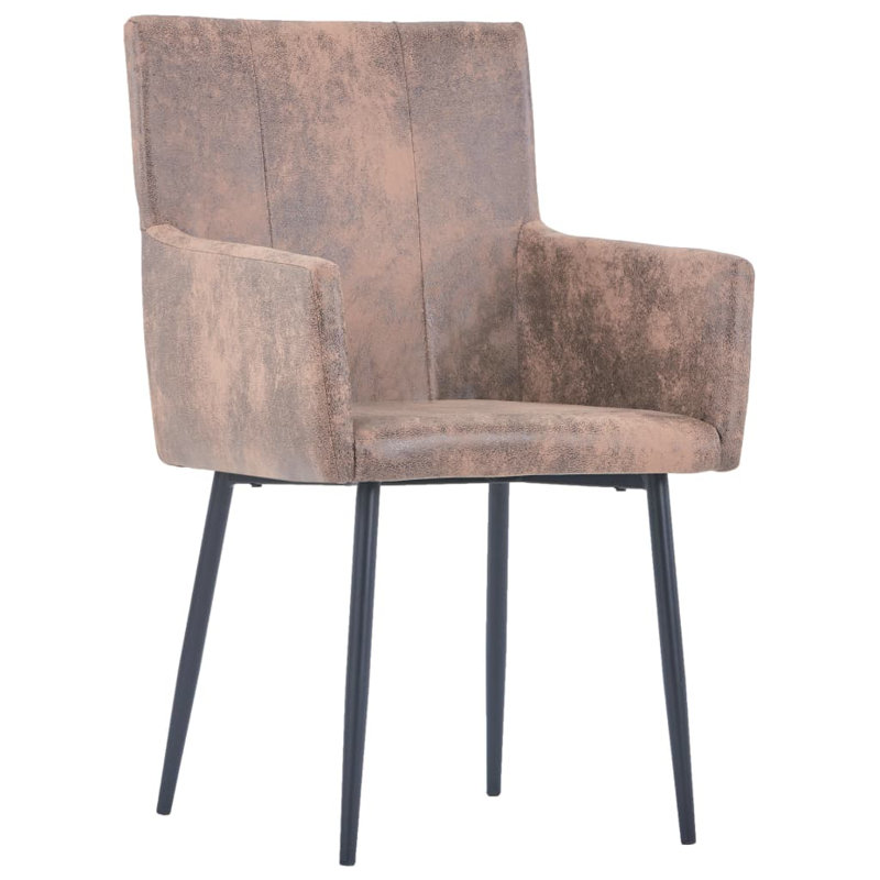 Bines 48cm H Upholstered Armchair, 6, Brown