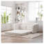 Ensemble de canapé-lit pliable en chenille 2 pièces, canapé convertible ivoire