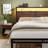 Antioch Bed Frame with LED Light and Charging Station, Metal Frame with Storage Headboard, Large Storage Space, No Spring Box Needed-87543191-109575521