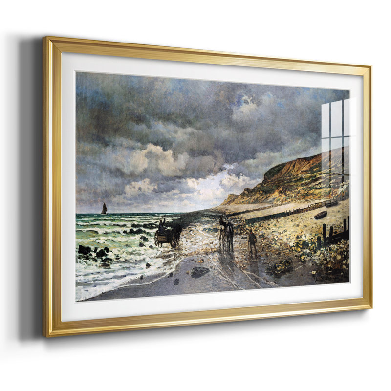 Monet, impression sur papier encadrée, Or, H 19 po x l 27 po x P 1,5 po