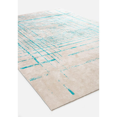 Ramari Rectangle Geometric Cotton and Viscose Indoor / Outdoor Area Rug