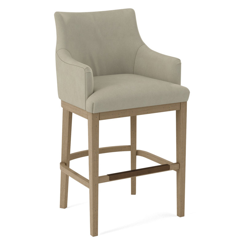 Upholstered Stool, Evolution Pumice, White