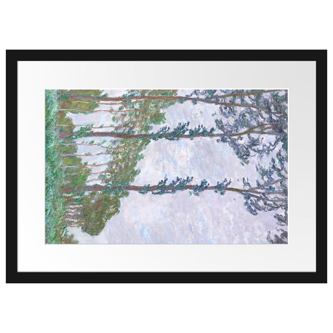 Gerahmter Kunstdruck Poplarwind Effect von Claude Monet