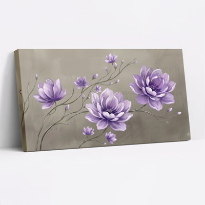 Tableau mural en toile tendue à motif floral de magnolia pour salon, chambre à coucher et décoration intérieure