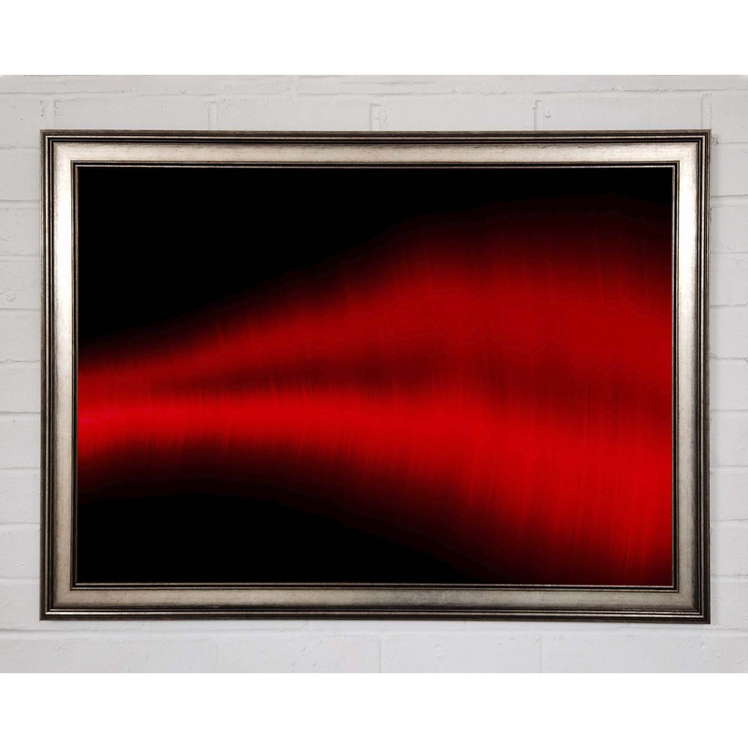 Gerahmtes Wandbild Red Sound Waves