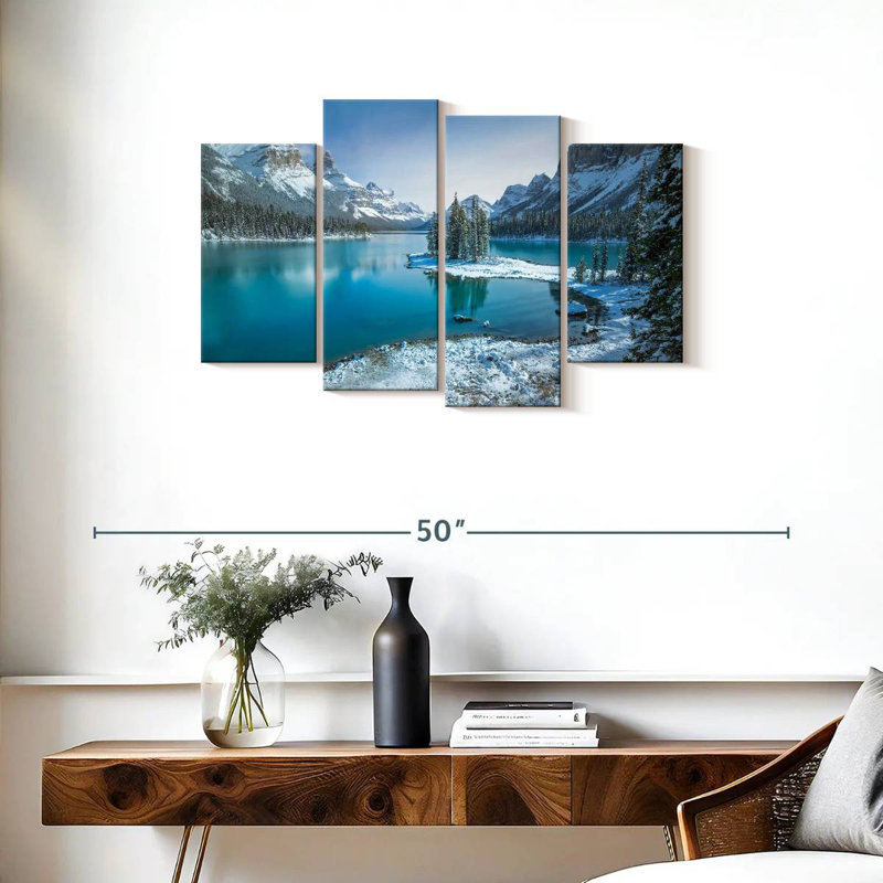 Spirit Island en hiver, H 22 po x l 36 po